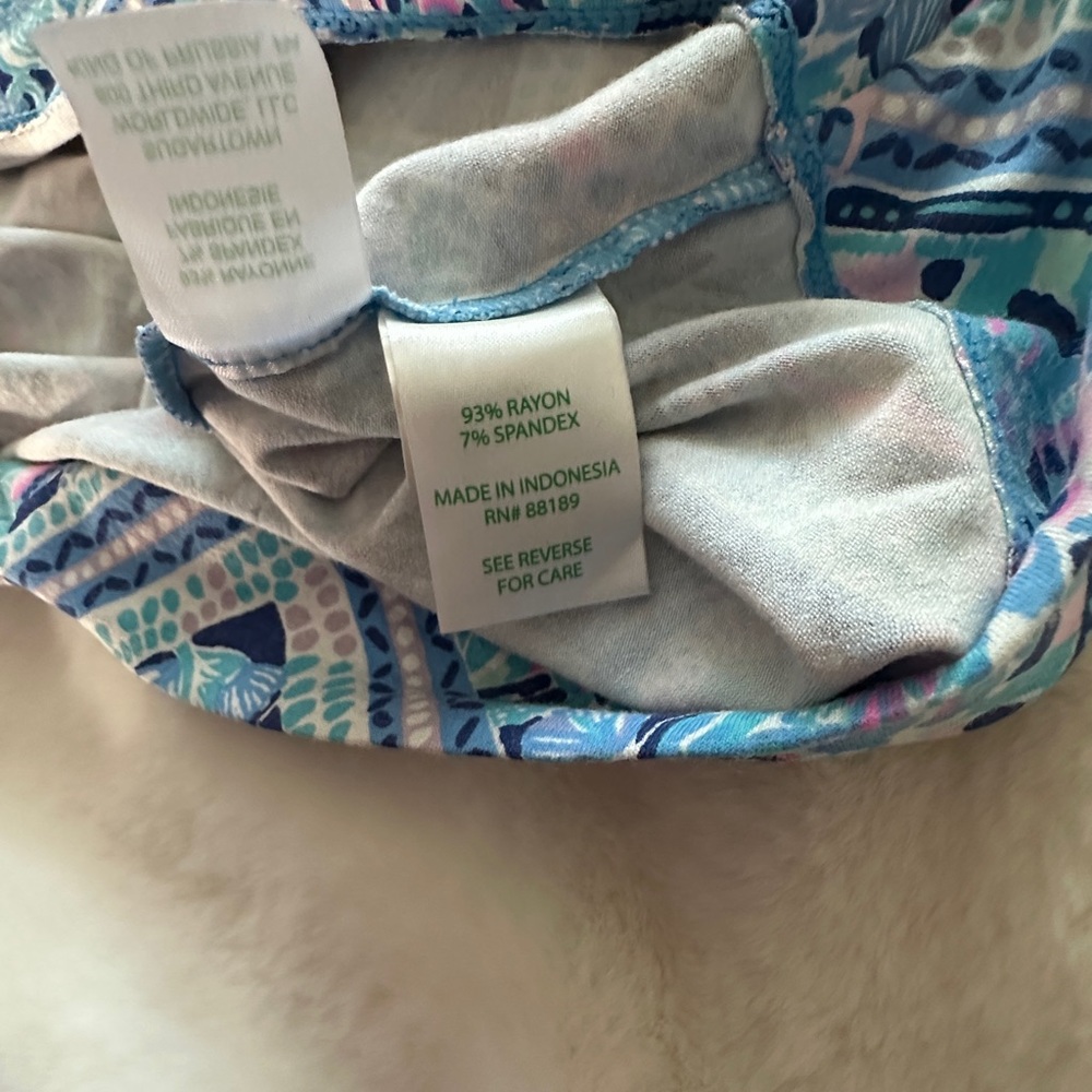 Lilly Pulitzer UPF +50 Sophie Dress Zanzibar Blue Meet Me On The Dock size large - Picture 5 of 9